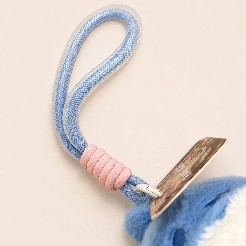 HAVEROSE Cute Blue Shark Plush Keychain Bag Charm Wrist Strap 5.5in NWT Kawaii